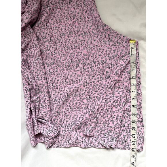 Adyson Parker Ditsy Floral Pink Wide Leg Jumpsuit Lagenlook Barbiecore sz M Cute - Picture 11 of 12